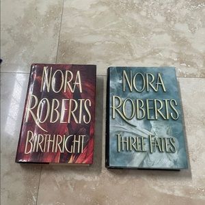 2 Nora Roberts Hardcover Novels: Birthright and Three Flats